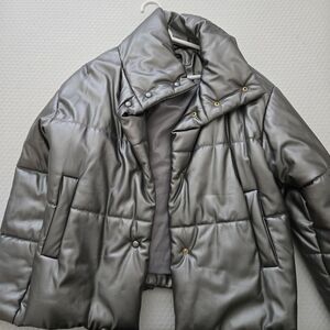 INC International Concepts Silver Gray Puffer Jacket